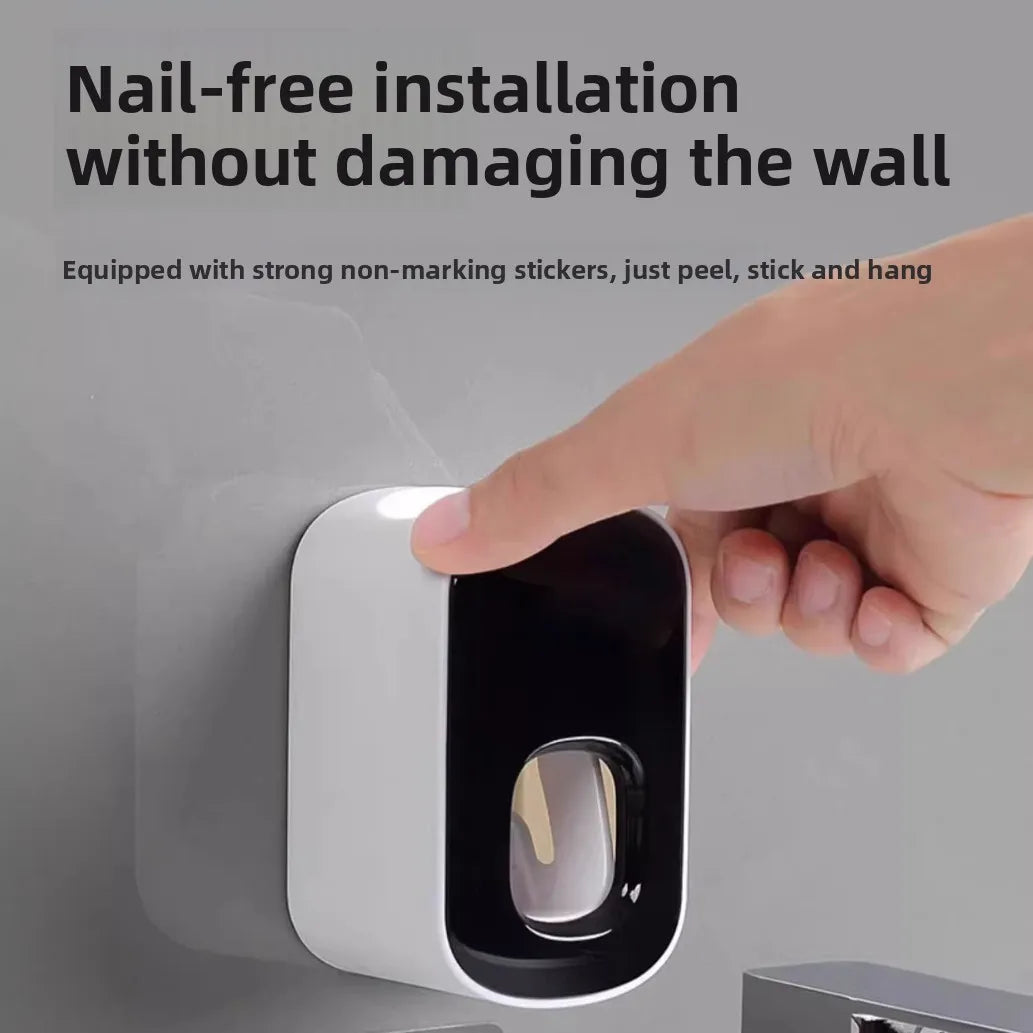 Novoraa Wall-Mounted Toothpaste Dispenser and Storage Rack