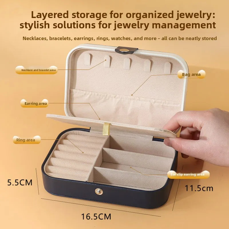 Novoraa Portable Dual Layer Jewelry Storage Box