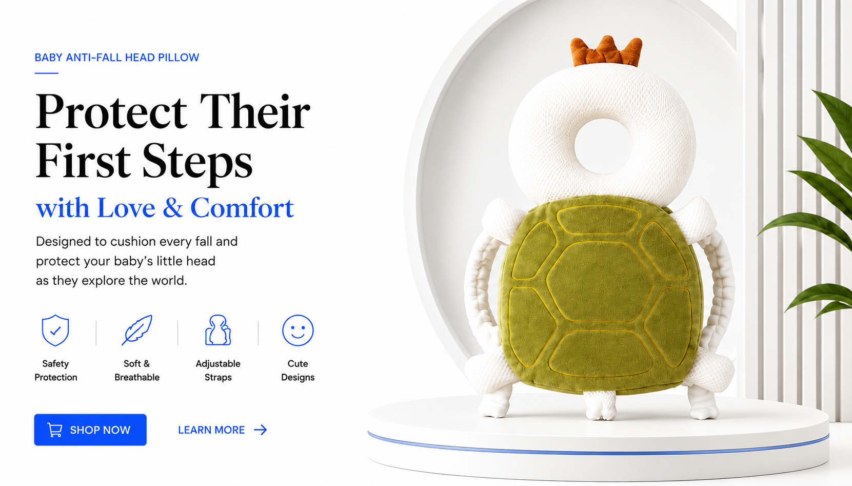 novoraaInfant Anti-Fall Head Protection Pillow - Landing Image 1