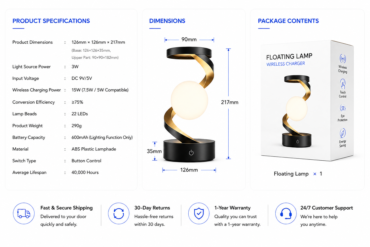 novoraa LED Desk Lamp - Landing Image 3