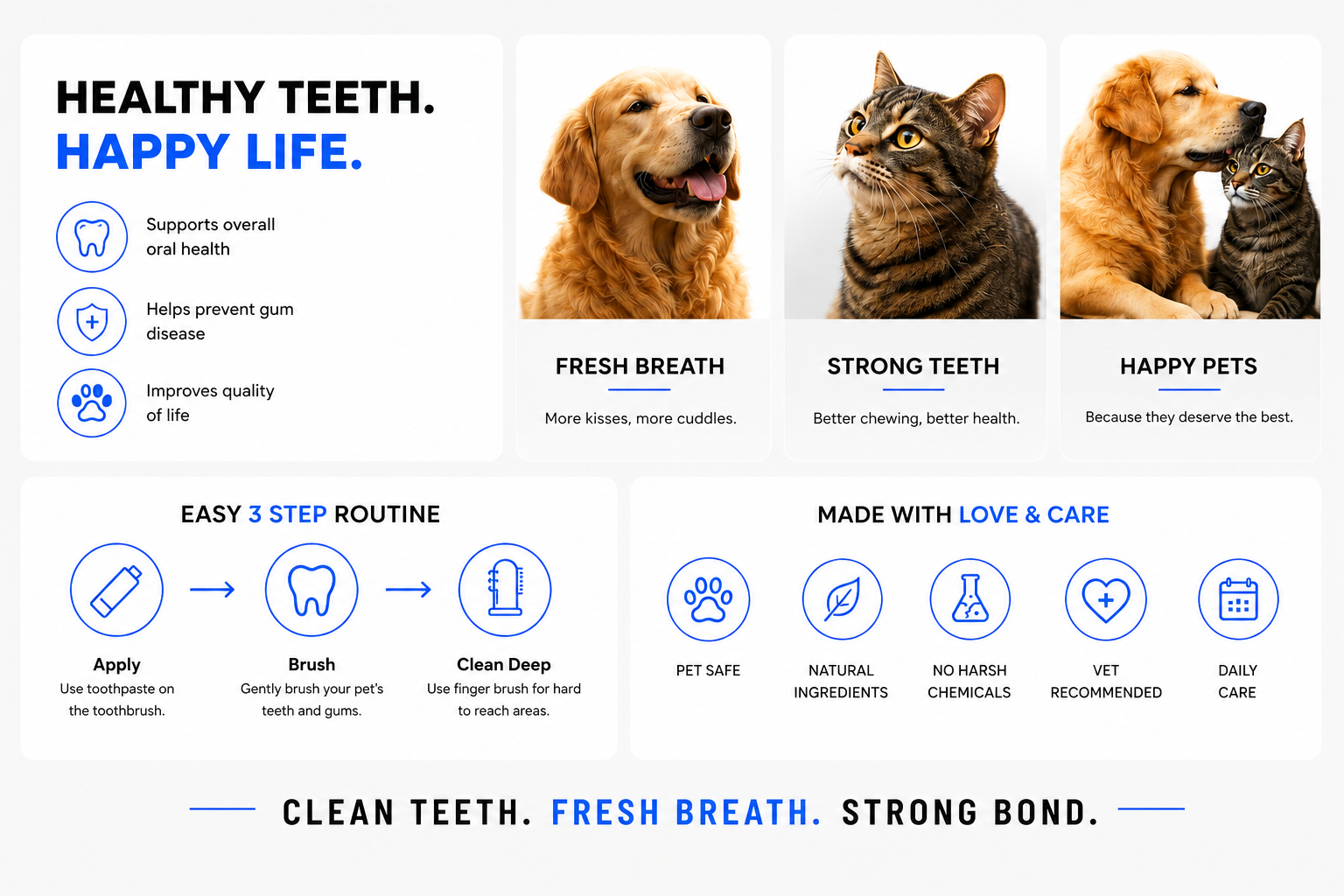 Novoraa Pet Dental Care Toothpaste and Toothbrush Set - Landing Image 1