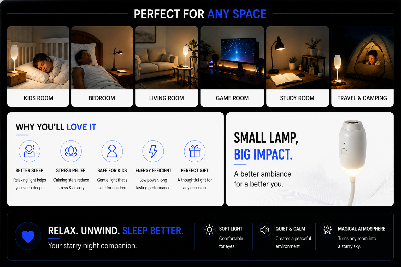 Novoraa USB Star Projection Lamp - Landing Image 1