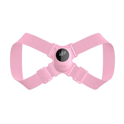 Pink waist trainer with digital display on a white background