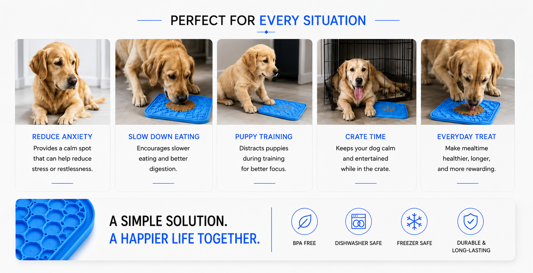 Novoraa Silicone Pet Licking Slow Feeder Pad - Landing Image 2