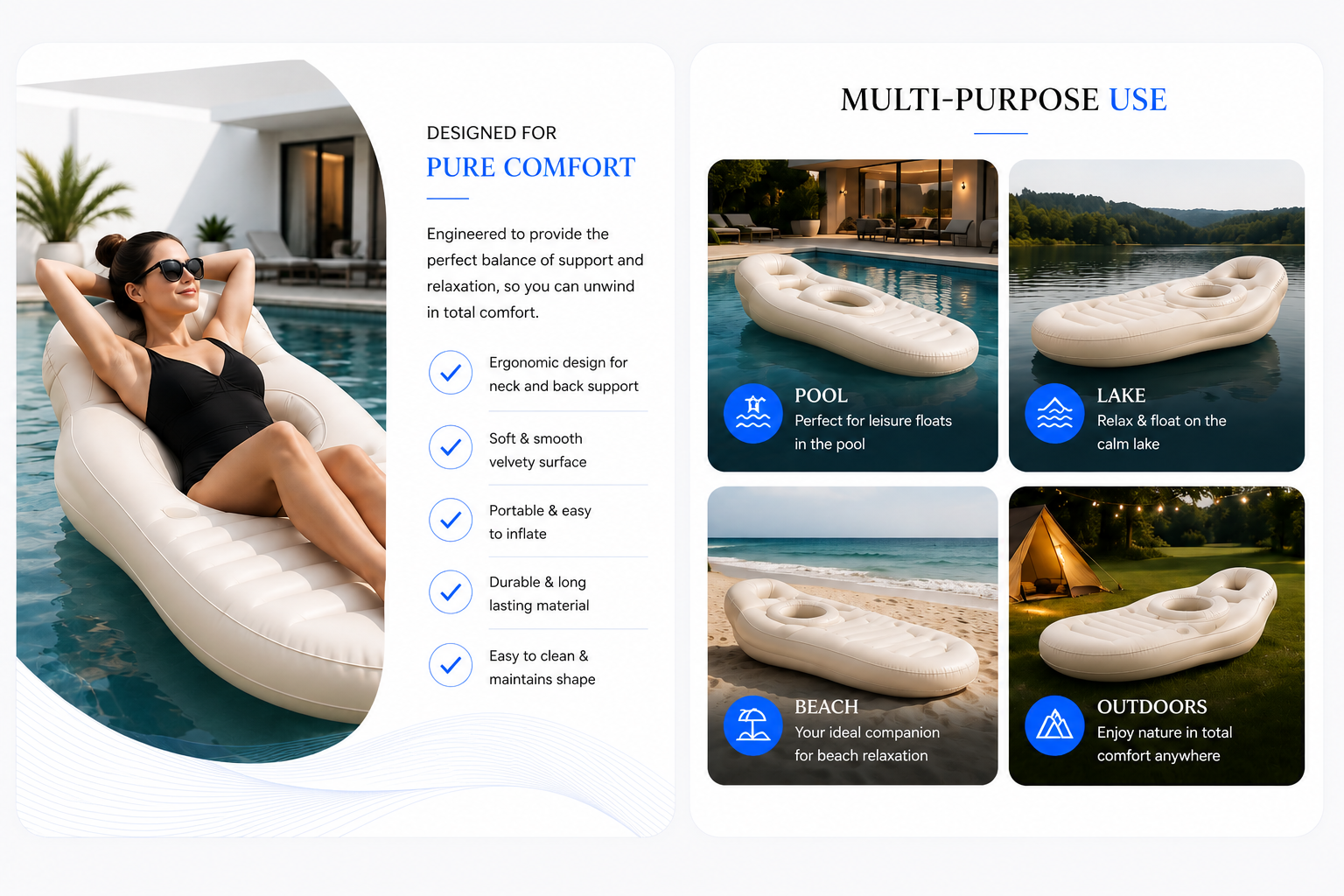 Novoraa  Inflatable Maternity Mattress O-Shaped Air Cushion - Landing Image 1