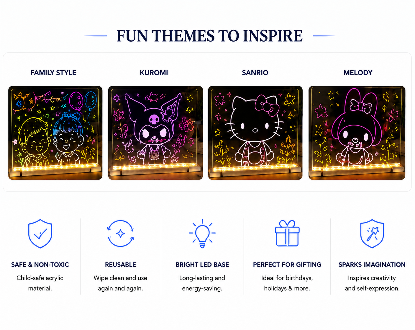 novoraaLuminous Drawing Board for Kids - Landing Image 2