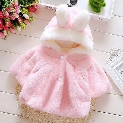 Novoraa Girls Faux Fur Hooded Coat