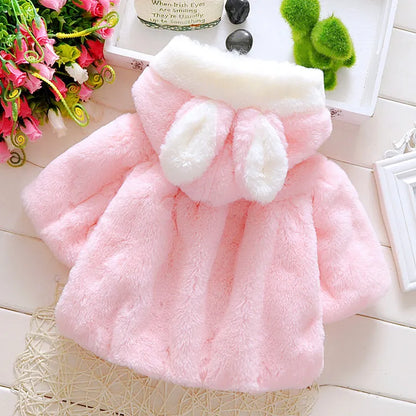 Novoraa Girls Faux Fur Hooded Coat