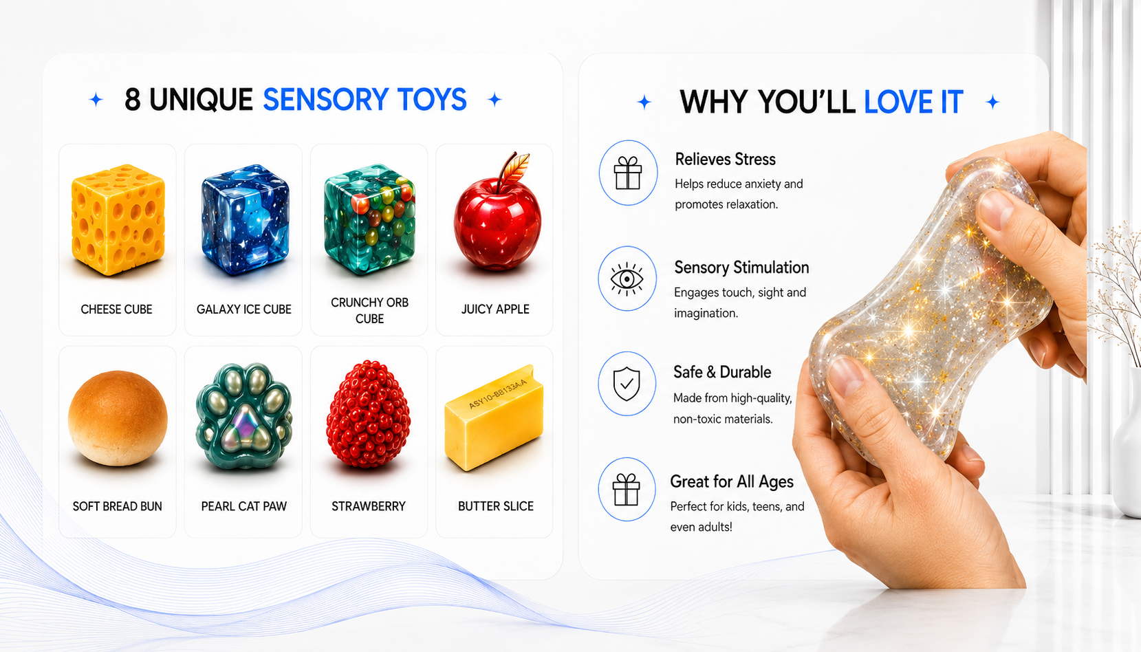 Novoraa Piece Maltose Stress Relief Toys Set - Landing Image 1