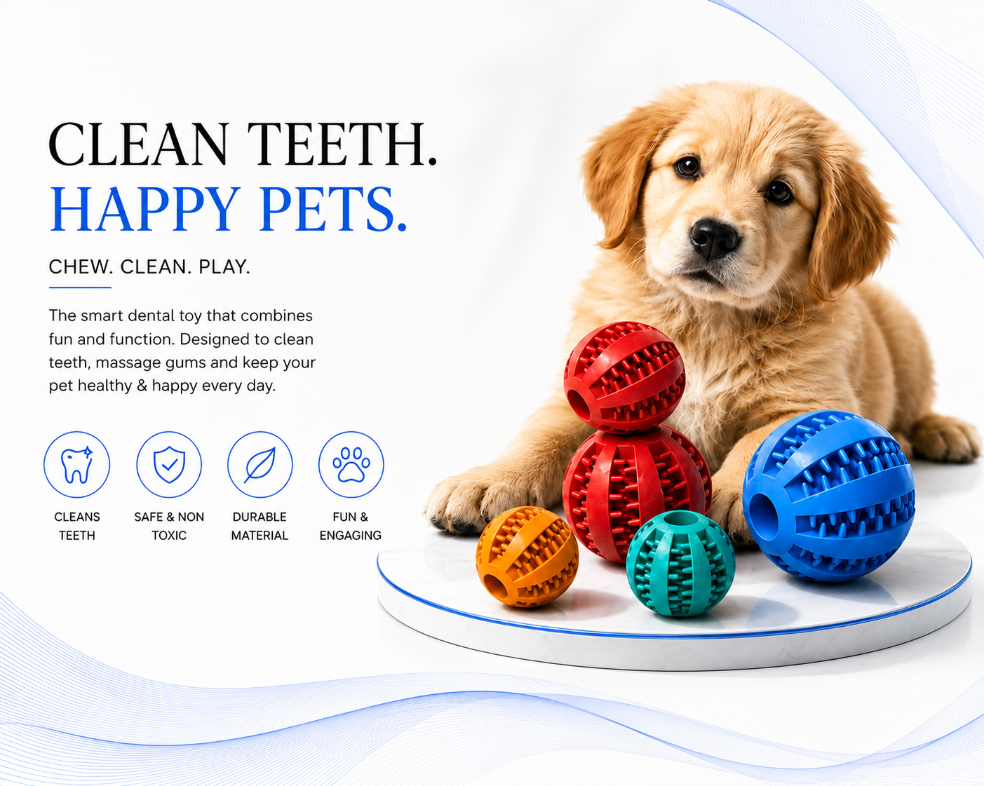Novoraa Pet Chew Toy with Food Dispenser - Landing Image 2