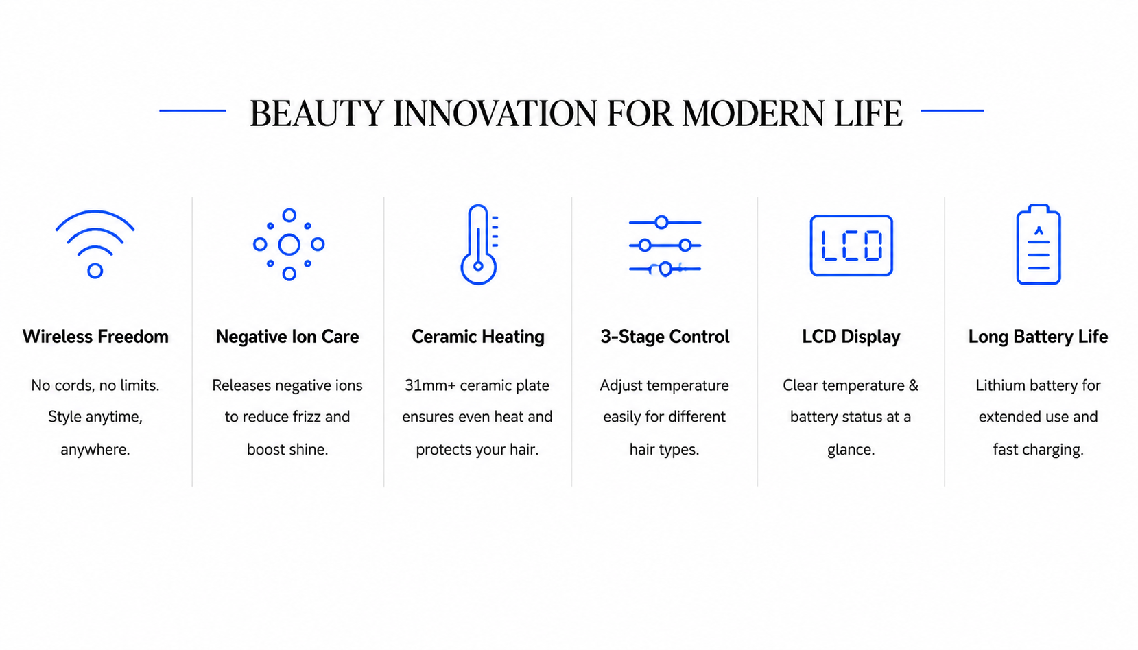 novoraaWireless Hair Straightening Comb with Negative Ion Technology - Landing Image 1