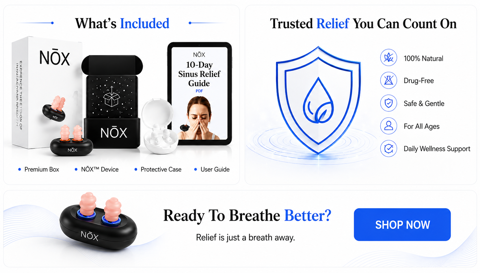 Novoraa NŌX™ — Instant Sinus & Pressure Relief - Landing Image 4