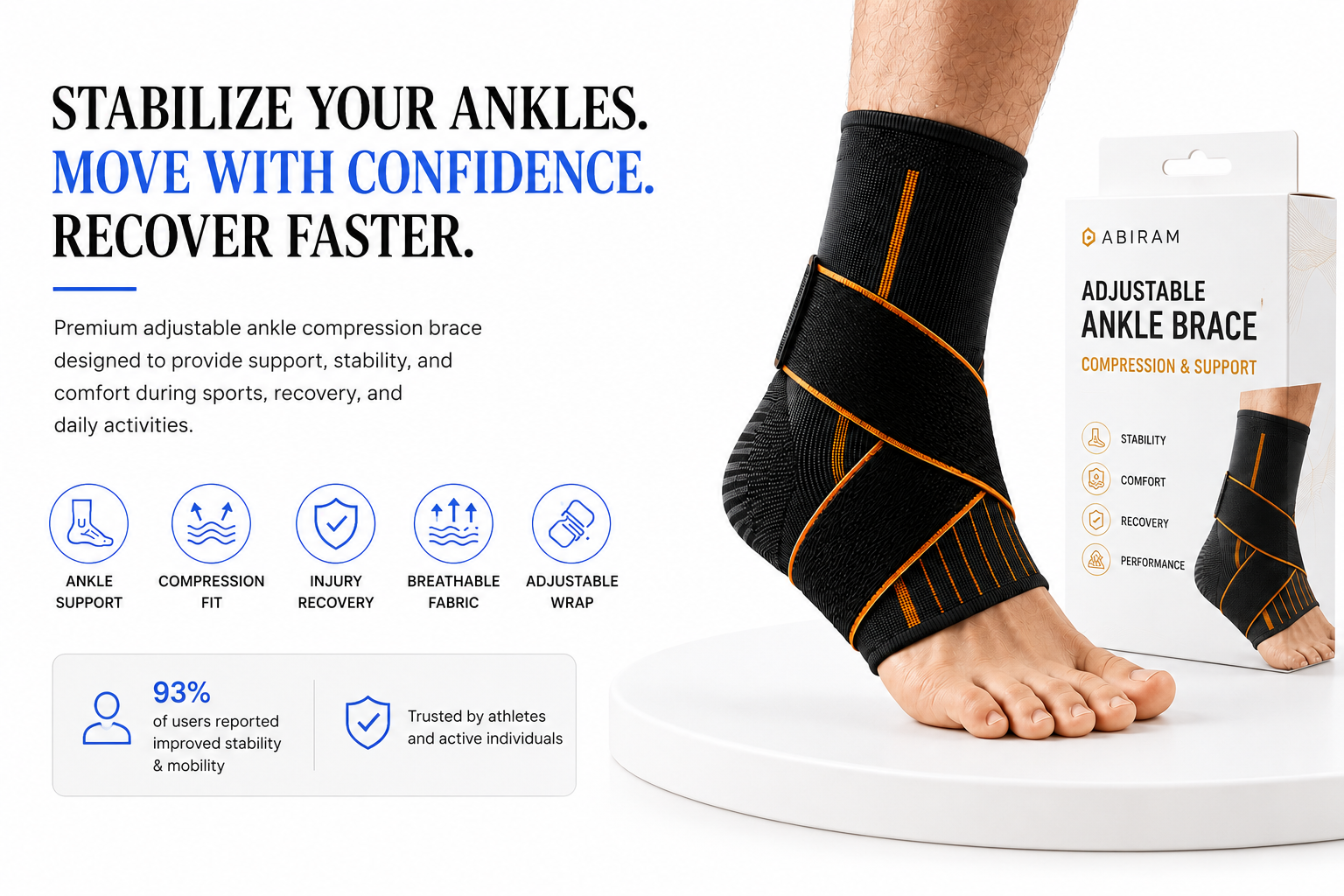 Novoraa ABIRAM Ankle Brace - Landing Image 3