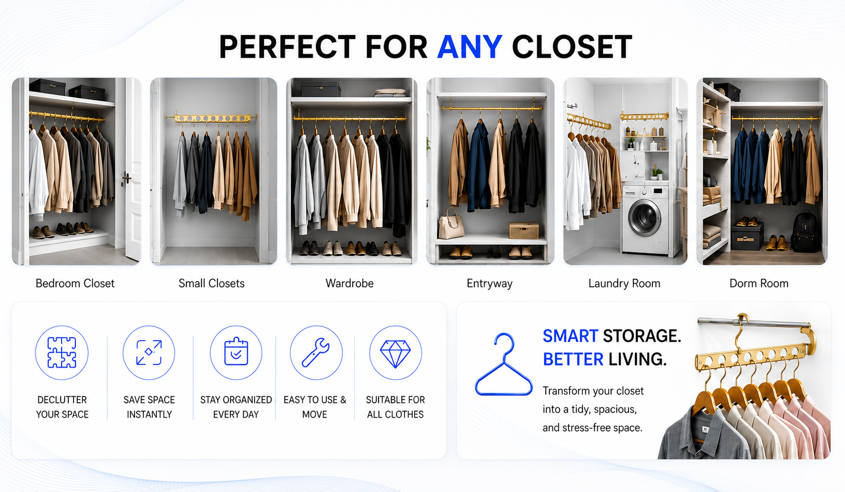 Novoraa Aluminum Alloy Folding Pants Hanger - Landing Image 2