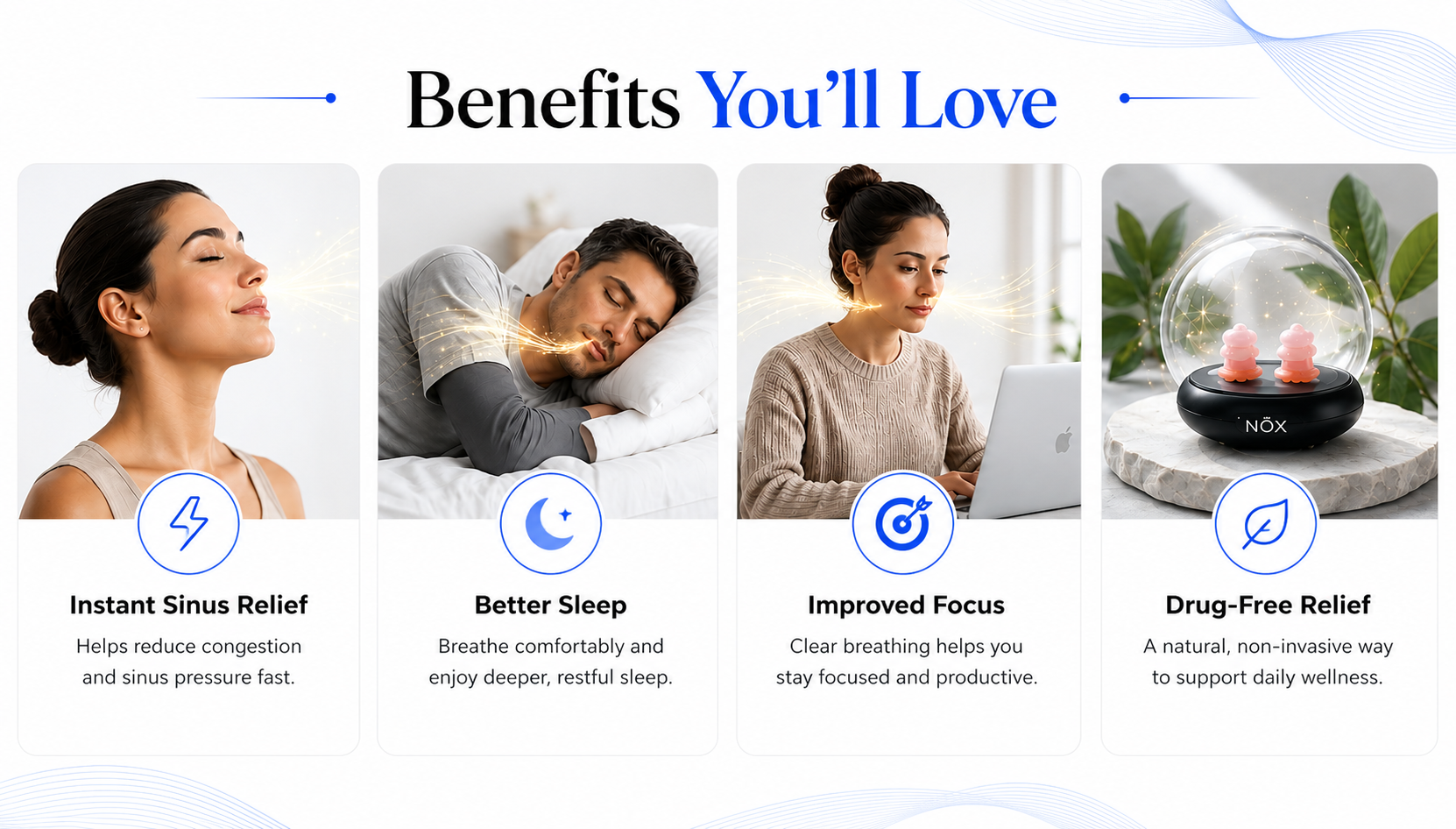 Novoraa NŌX™ — Instant Sinus & Pressure Relief - Landing Image 3
