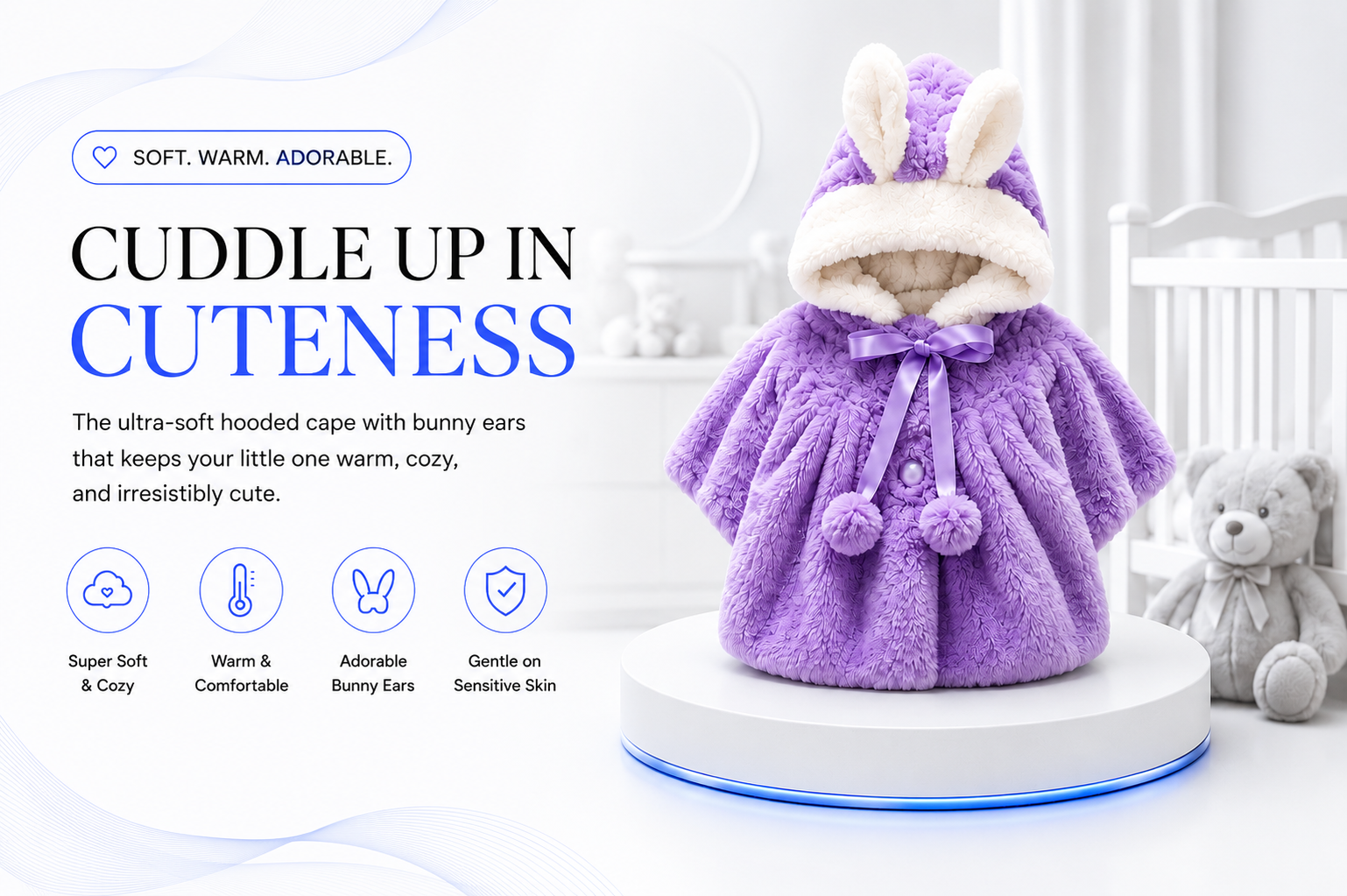 Novoraa Girls Faux Fur Hooded Coat - Landing Image 4