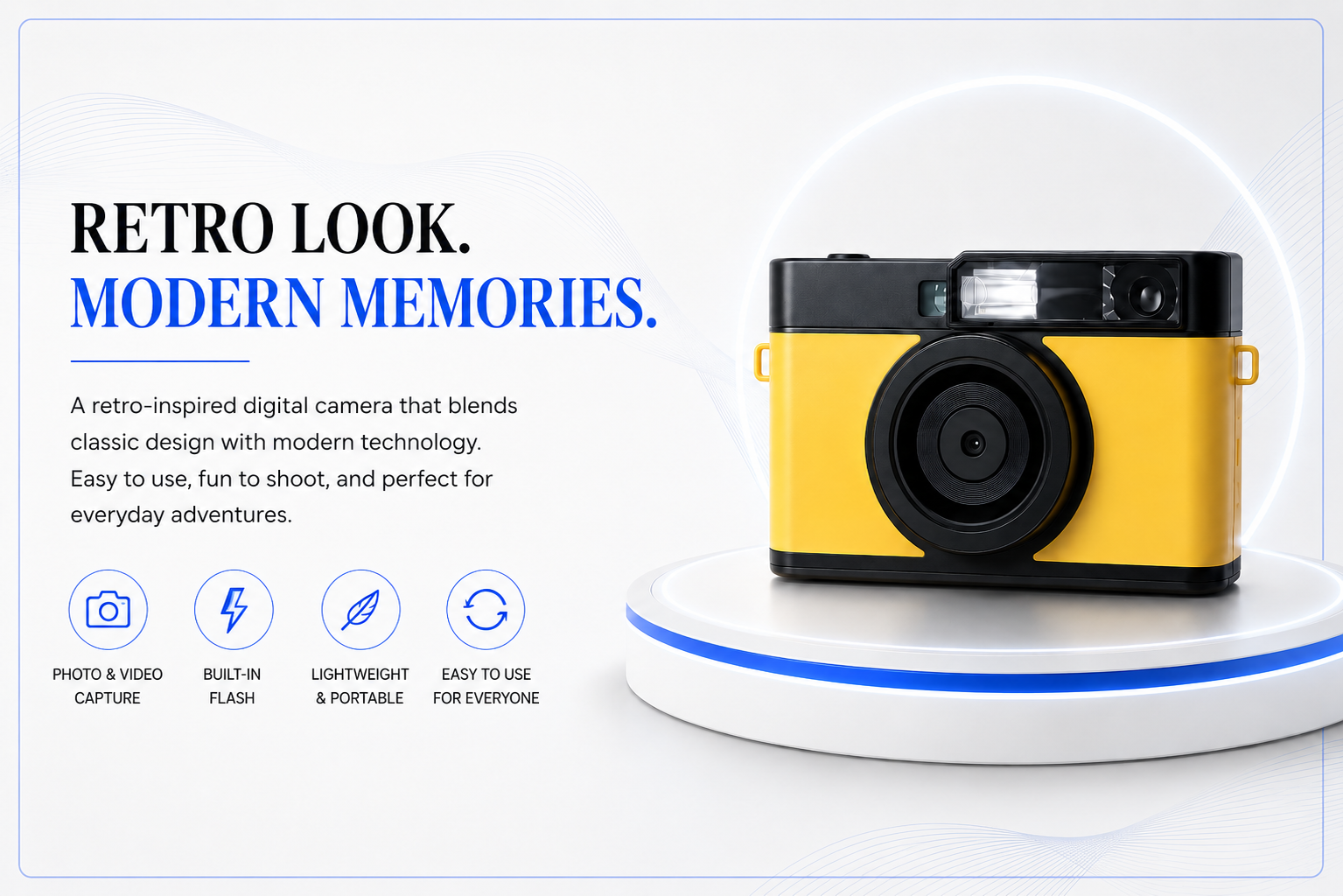 Novoraa Retro Digital Camera with HD Filters - Landing Image 2