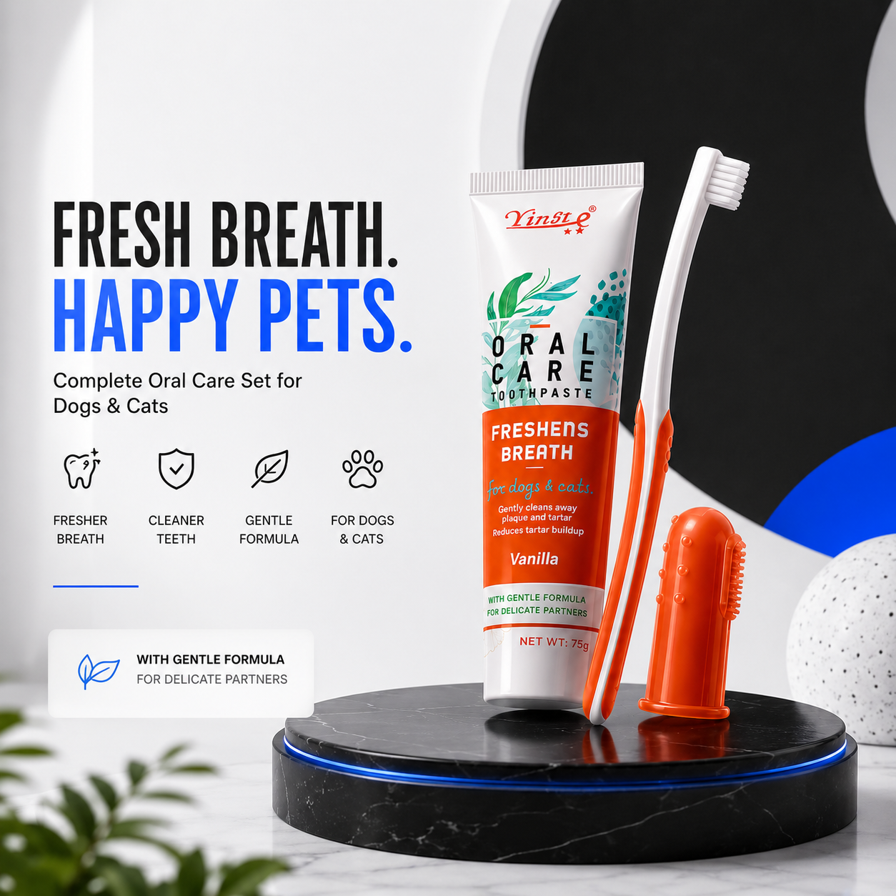 Novoraa Pet Dental Care Toothpaste and Toothbrush Set - Landing Image 2