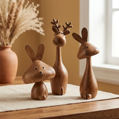 Novoraa Medieval Style Rabbit Family Figurine