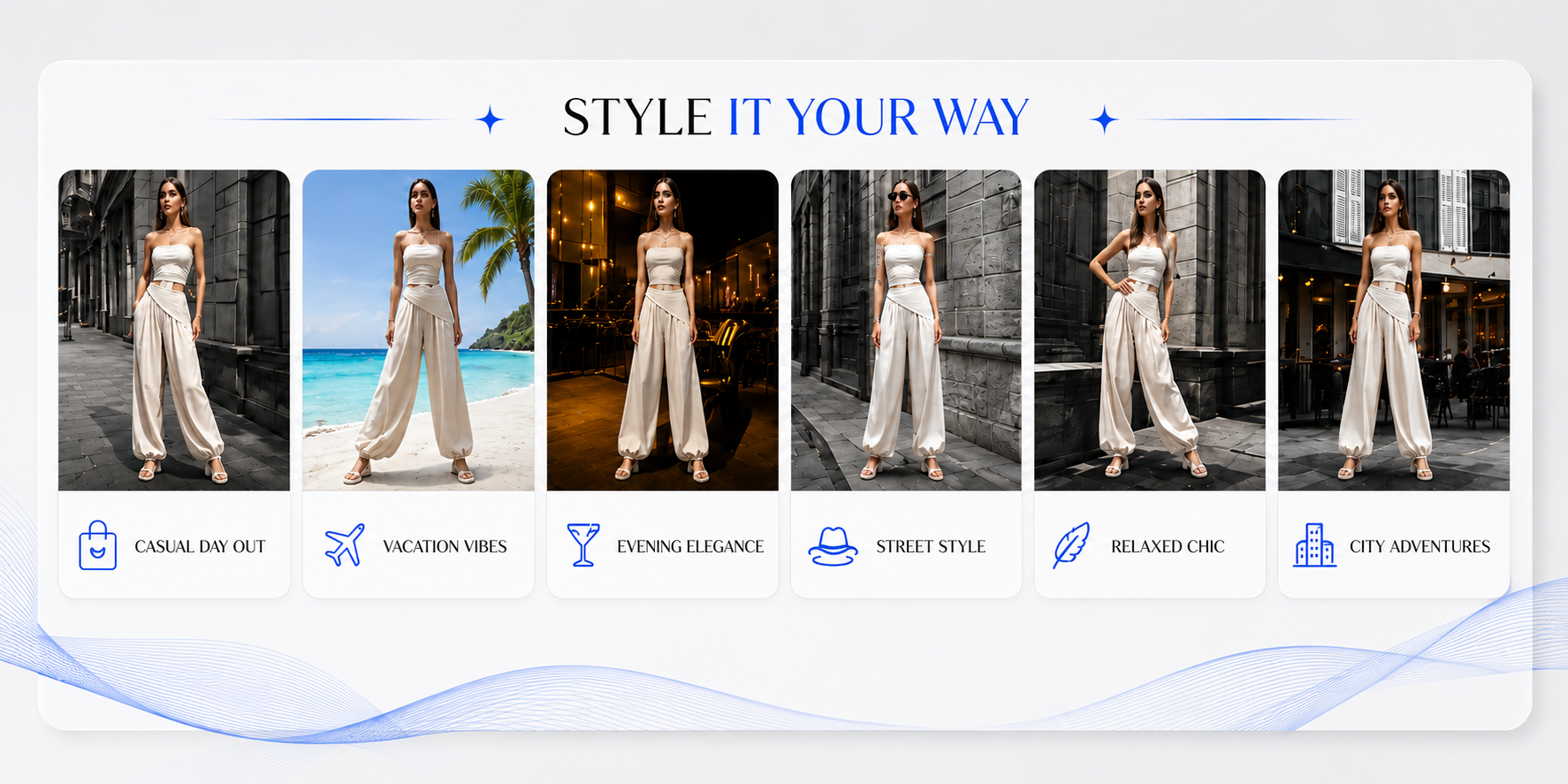 Novoraa Women Off-Shoulder Top and Lantern Pants Set - Landing Image 3