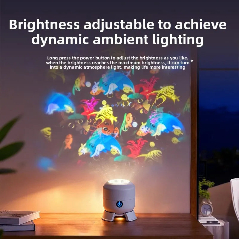novoraa Rotating Starry Sky Projection Night Light "