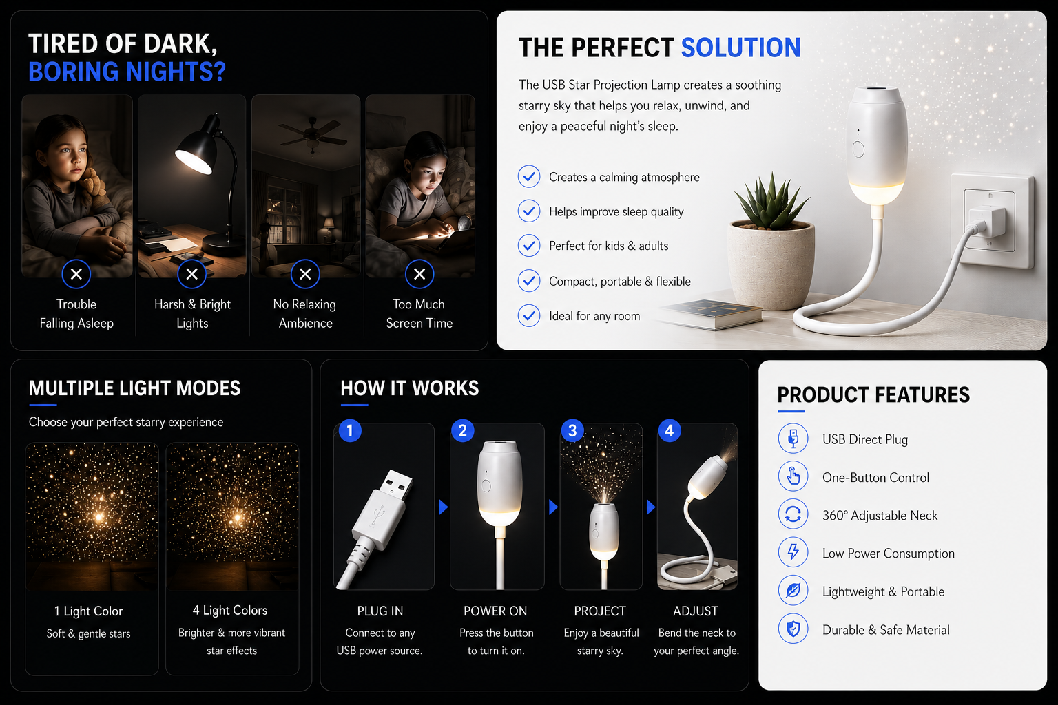 Novoraa USB Star Projection Lamp - Landing Image 3
