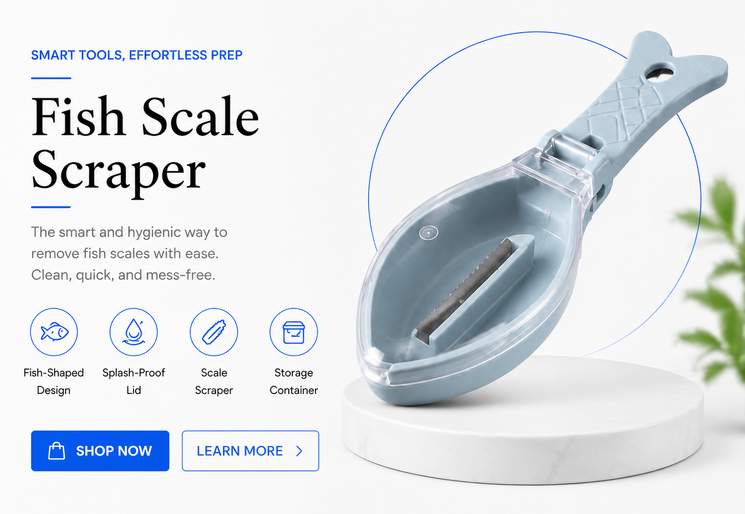 novoraa Creative Fish Shaped Scale Scraper - Landing Image 2