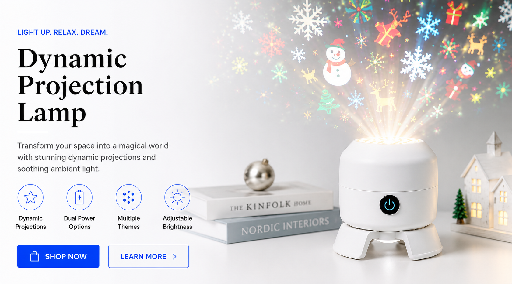 novoraa Rotating Starry Sky Projection Night Light 