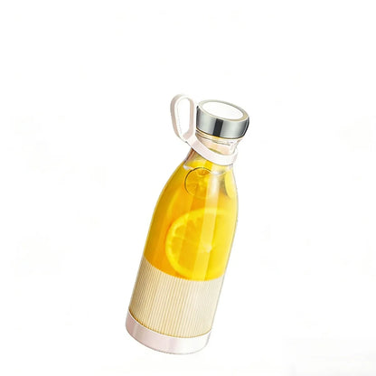 Glass water bottle with lemon design 