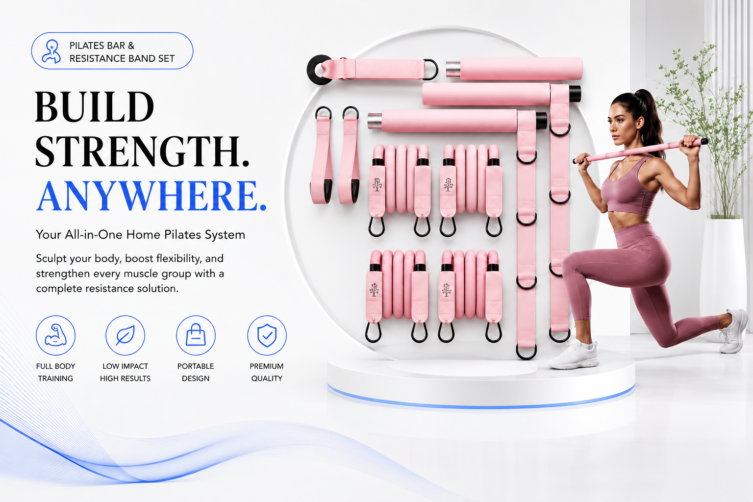 Novoraa Adjustable Pilates fitness equipment - Landing Image 3