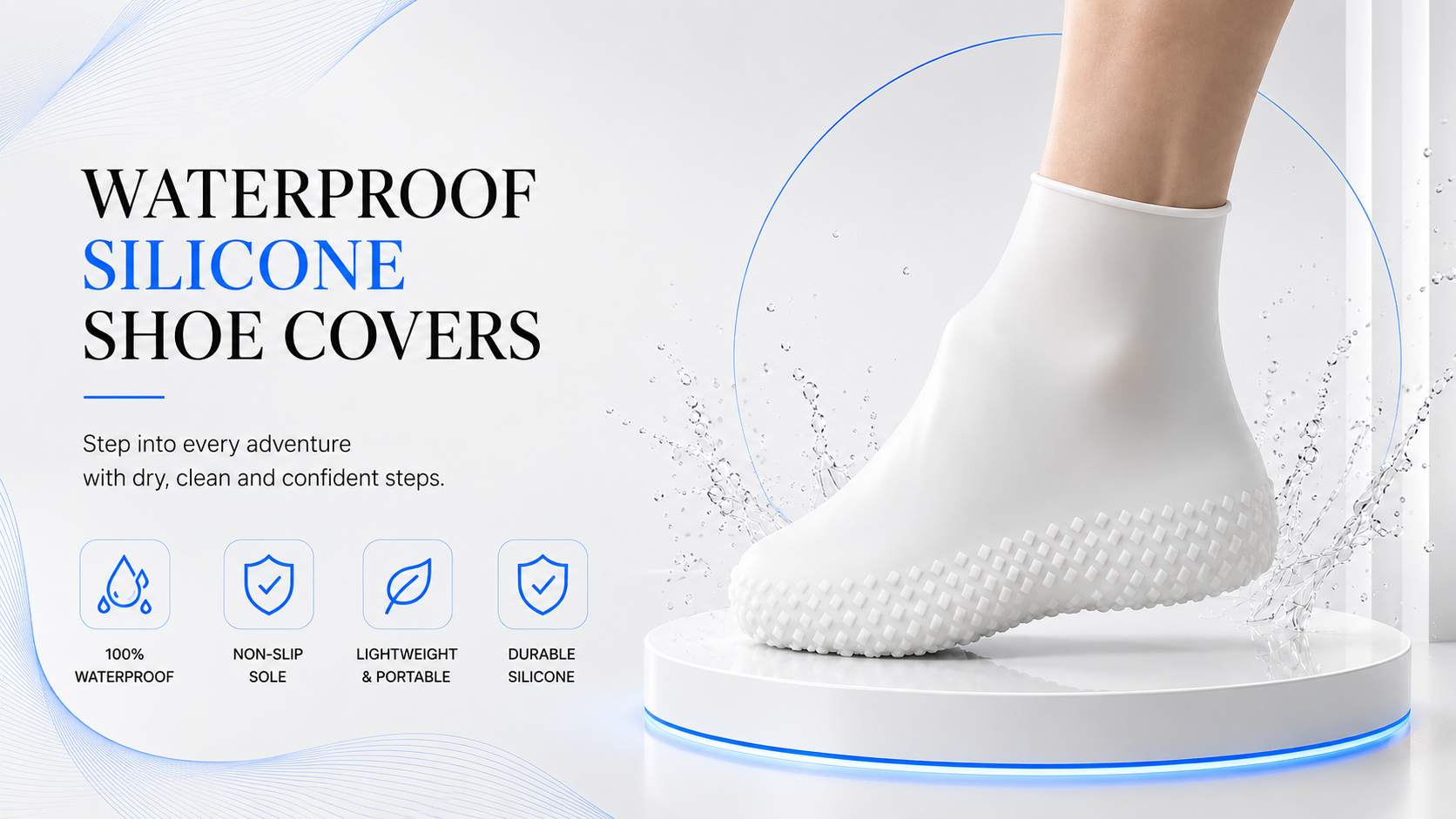 Novoraa Waterproof Non-Slip PVC Shoe Covers - Landing Image 3