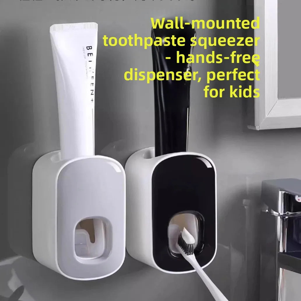 Novoraa Wall-Mounted Toothpaste Dispenser and Storage Rack